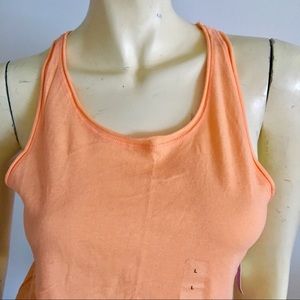 Guess orange racer back tank top size large. Cotton tank